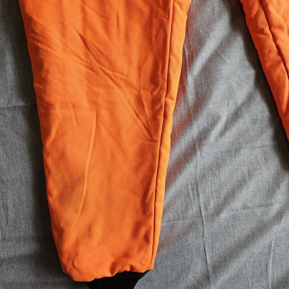 VTG Edward Hyman Mens XL Orange Industrial Hunting Thermal Insulated Pants - Picture 7 of 16
